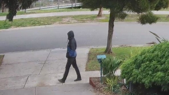 Footage of a man seen outside Samantha Fraser’s home hours before she was killed.