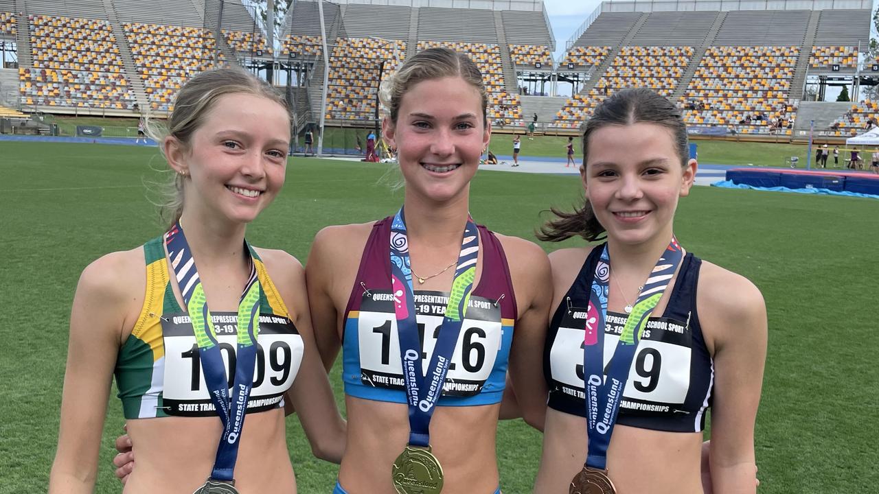 Podium finishers - Ava Knott, Savannah bush and Grace Adams - were all smiles.