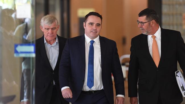 Former Nine journalist Ben McCormack outside court. Picture: Peter Rae