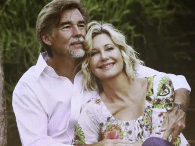 Olivia Newton-John and husband John Easterling in some private photos together. Picture: Supplied