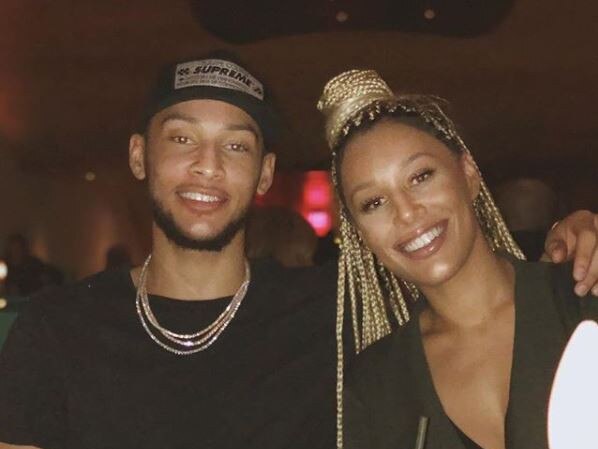 Ben Simmons with his sister Olivia.