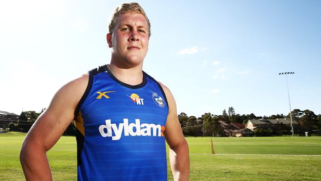 Pictured is Daniel Alvaro at a Parramatta Eels media call in Parramatta today. Picture: Tim Hunter.