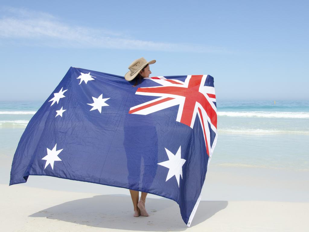 The supermarket does sell flags year around.