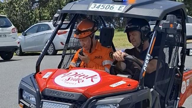 Members of the SES leave to search bushland surrounding the area as day three in the search of Jacob Partridge continues.