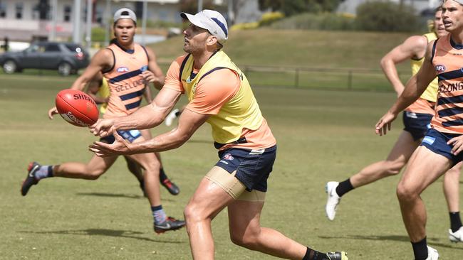 Harry Taylor started the campaign with a score of 100 against Collingwood. Picture: Alan Barber