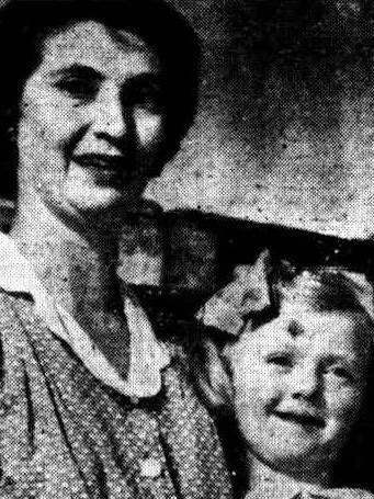 Mrs Jenkins with Nola in 1949. Picture: Trove