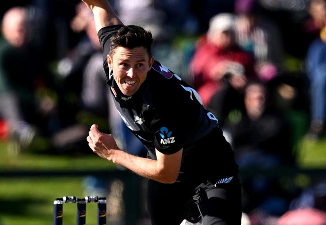 Trent Boult has dismissed Aaron Finch six times in international cricket. Picture: Getty