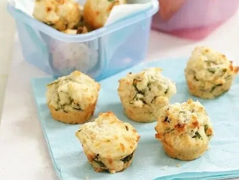 Spinach and cheese muffins.