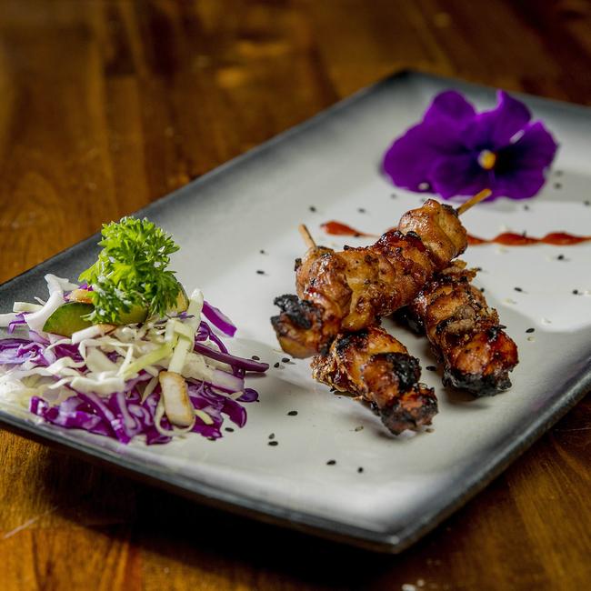 Huli Huli chicken skewers. Picture: Jerad Williams