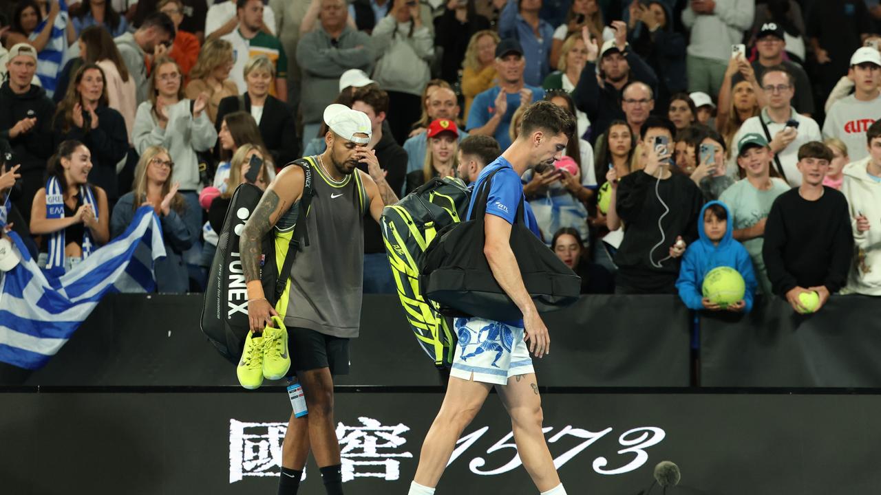 BOWING OUT: Special K’s walk off leaving Aus Open crowd speechless