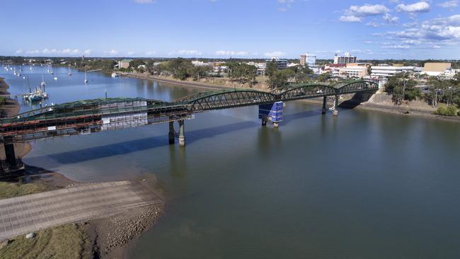 Burnett Traffic Bridge and boat ramp.