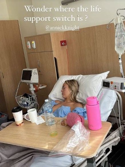 Doctors are still not sure why she’s been so unwell, but found her bowel was attached to her uterus, which could explain her irregular periods. Picture: Instagram/Henry Brayshaw