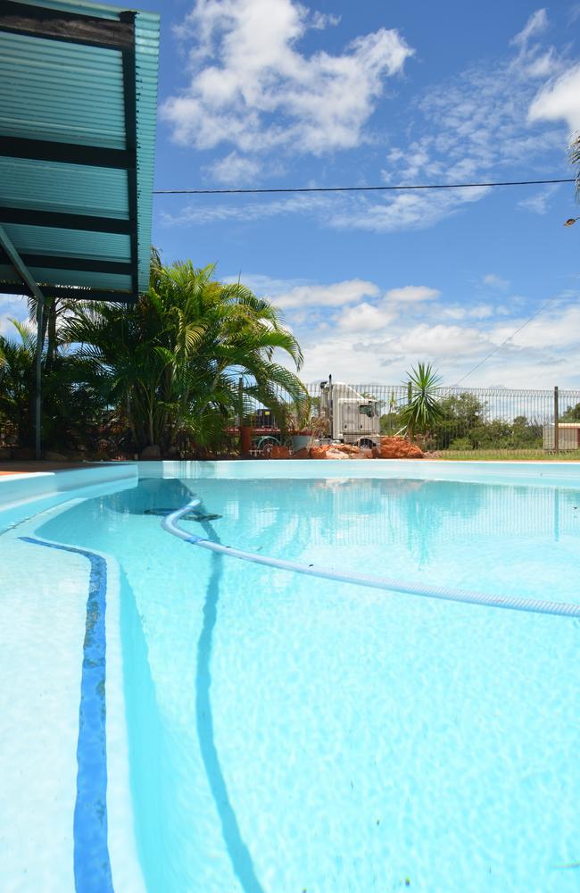 The Oasis Exchange Hotel's pool. Mrs Harrison has visions of creating an 'oasis style' area around the hotel and through the campgrounds.