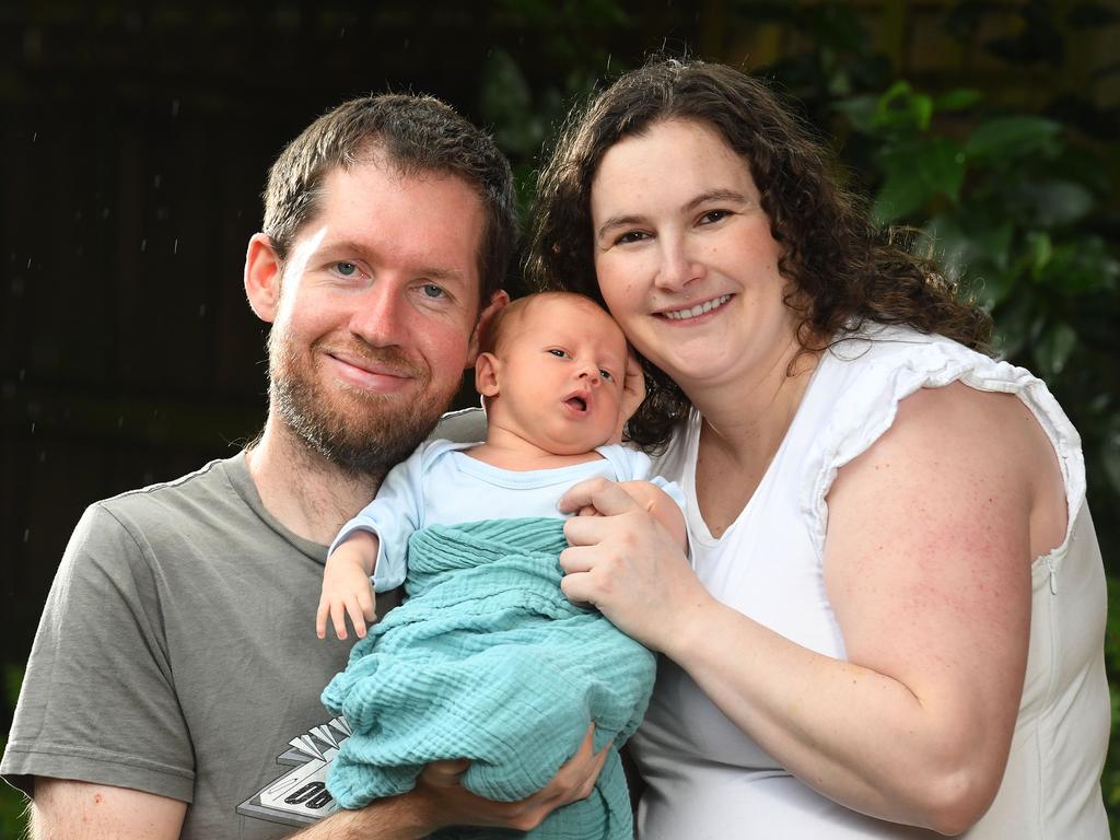 Jesse Higginson with baby Reynold and mum Marilyn Sendeckyj went through Monash IVF. Picture: Josie Hayden