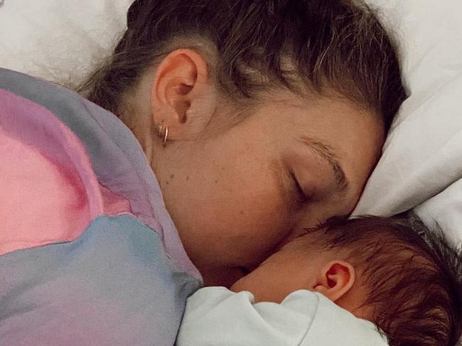 Gigi Hadid has pleaded with the press and paparazzi to blur her daughter's face. Picture: Instagram