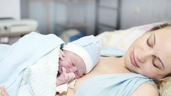 A mother and her new born baby in hospital. Picture: iStock