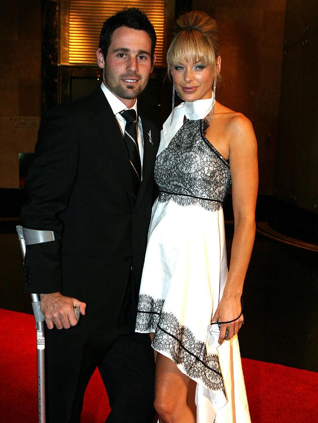 Former Collingwood footballer Alan Didak with then-girlfriend Cassie Lane at the 2006 Brownlow Medal.