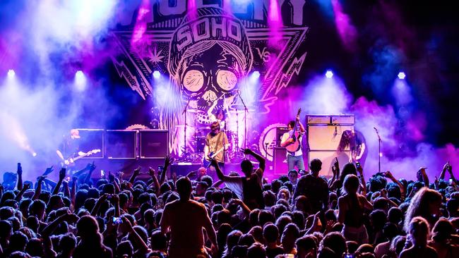 Violent Soho performing at Riverstage for the Brisbane Festival Closing Party.