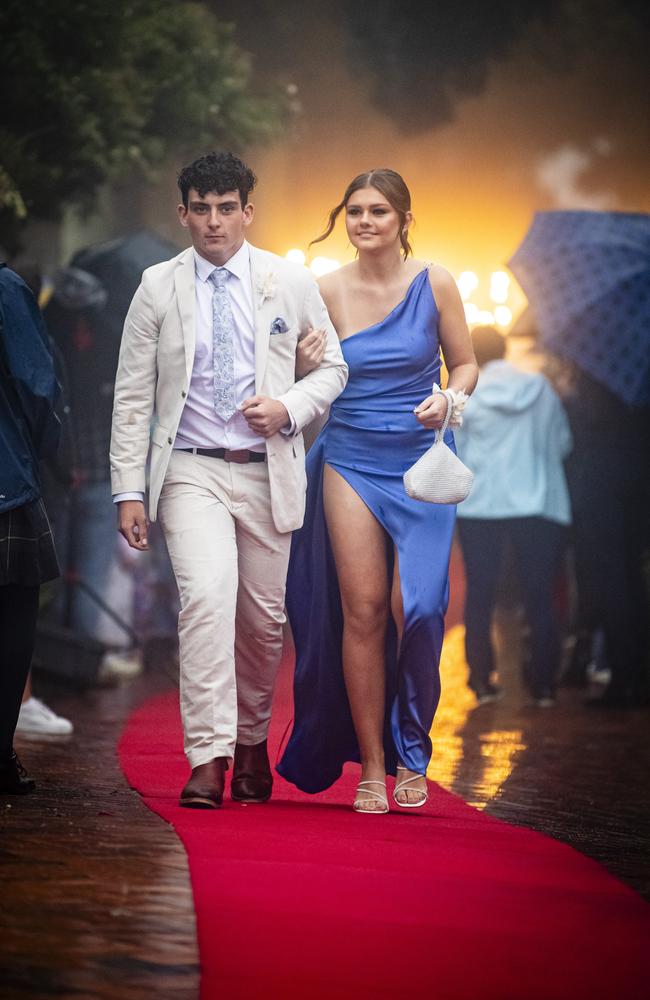 Patrick Muir partners Lyndsay Hales at Fairholme College formal, Wednesday, March 27, 2024. Picture: Kevin Farmer