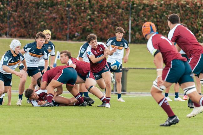 Alfie Bowman. Action from the round two game between the Reds and Brumbies. Picture courtesy of ACT Brumbies Media.