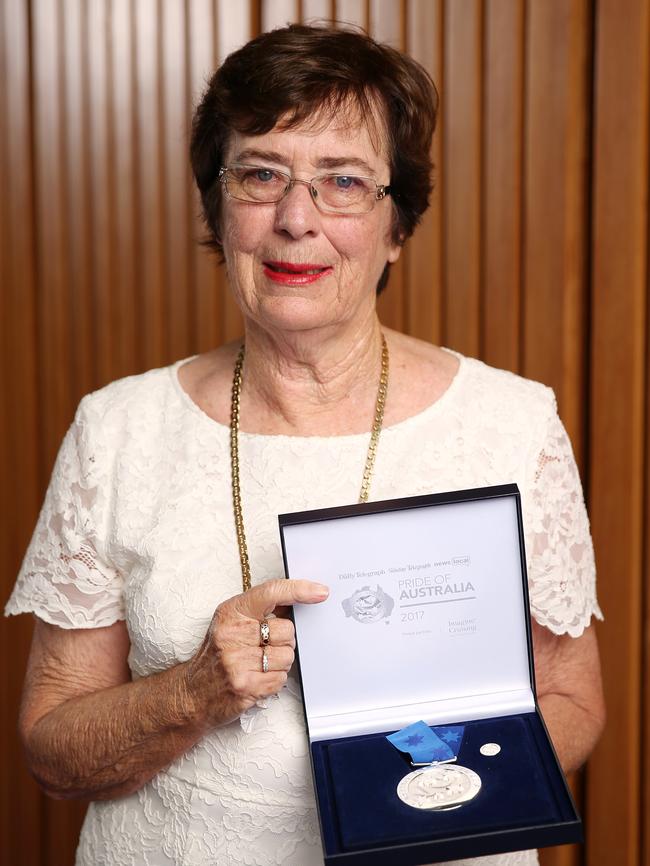 His widow Wendy Christie accepted his award on his behalf. Picture: Tim Hunter