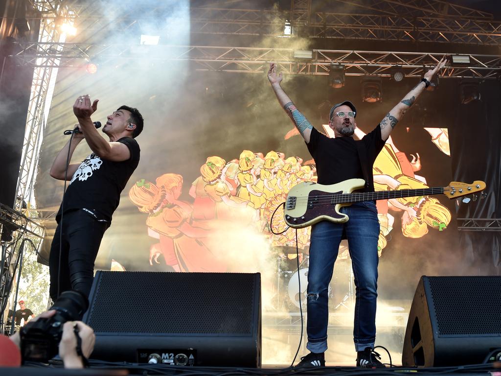 Townsville Groovin the Moo. Quan Yeomans and Ben Ely from Regurgitator. Picture: Evan Morgan