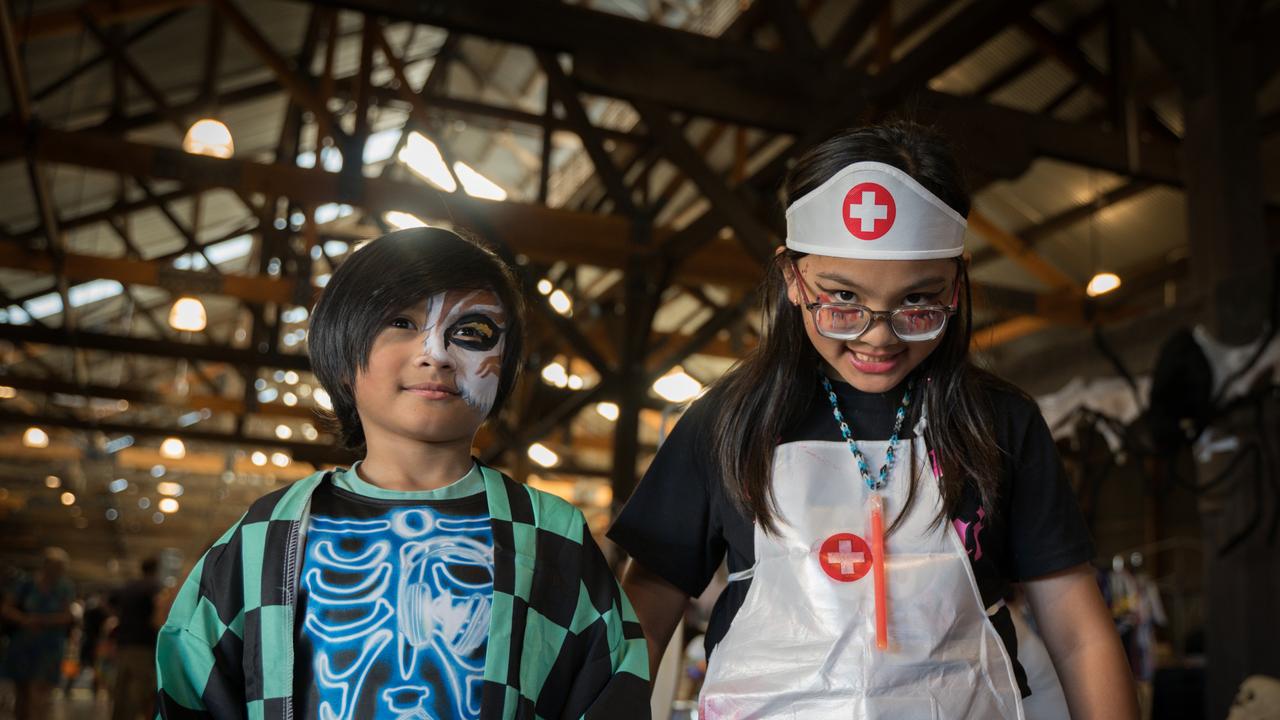 Titus and Alexandra at the Spooktacular Halloween Markets at the Goods Shed. October 26, 2024. Picture: Christine Schindler