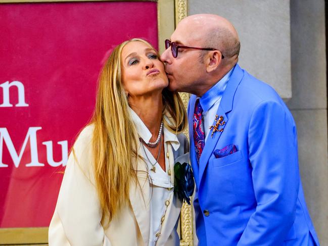 Sarah Jessica Parker and the late Willie Garson on the set of And Just Like That. Picture: Gotham/GC Images