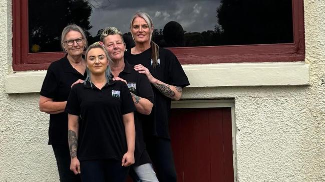 Dorthe Koorn, Haylee Bartlett, Kim Read and Nichole Mahoney at the newly reopened Gellibrand River Hotel.