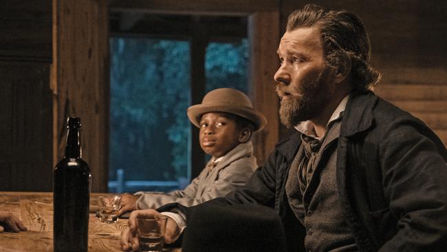 Joel Edgerton in The Undergroud Railroad with co-star Chase Dillon. (Picture: The Underground Railroad)