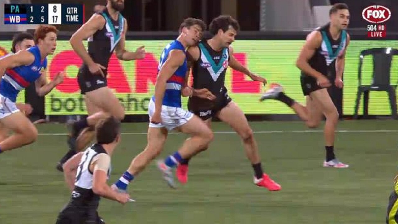 Sam Mayes' bump on Josh Dunkley has resulted in a suspension.