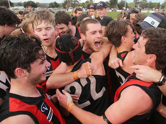 Gippsland Football League Grand Final match between Maffra Eagles and Leongatha Parrots. Maffra became the 2016 premiers, defeating Leongatha 13.10 (88) to 9. 16 (67). Picture: Yuri Kouzmin