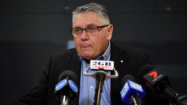 Ray Hadley said his son was not OK in an emotional press conference. Picture: AAP Image/Joel Carrett