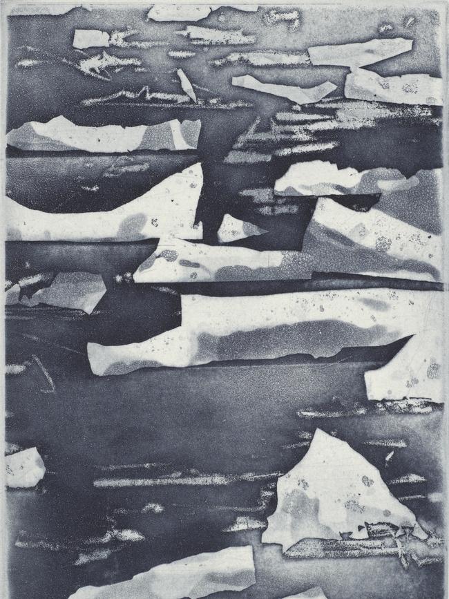 Jörg Schmeisser’s Breaking the ice (window) etching. Courtesy Tasmanian Museum and Art Gallery