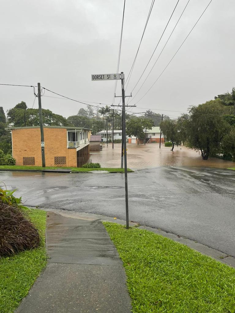 Floodwaters in Murwillumbah. Picture: Facebook