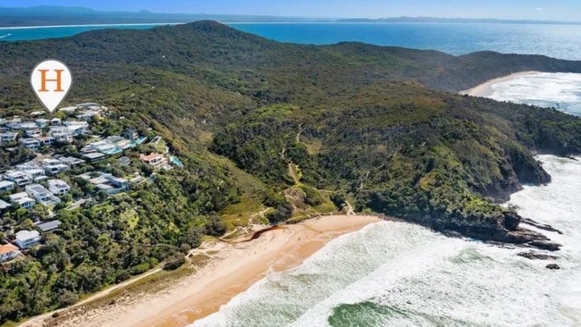 The site where the Rudds developed four properties for sale in Noosa LGA.