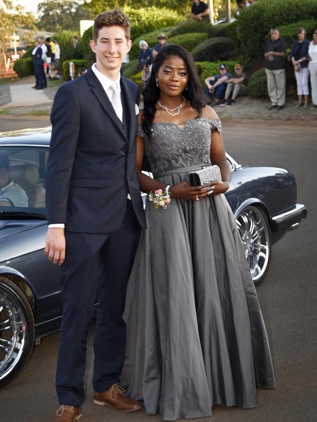 Harristown High School formal 2020 at Highfields Cultural Centre. Magalie Chitolo and Alexander Rohde.