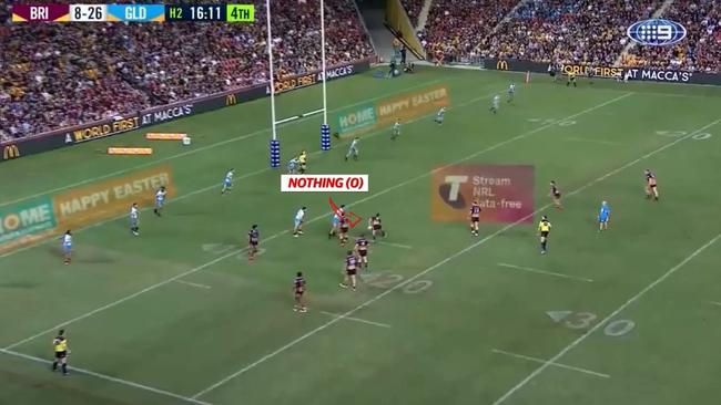 Andrew McCullough was last person to touch the ball before the try was scored but he did nothing of note. Under the new system he gets nothing.