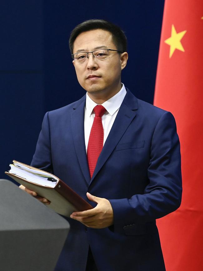 Chinese Foreign Ministry spokesman Zhao Lijian. Picture: Getty Images