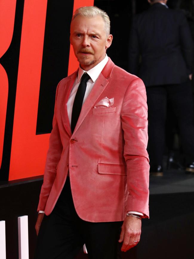 Mission Impossible: Dead Reckoning Part One star Simon Pegg arrives on the red carpet at the Sydney premiere.