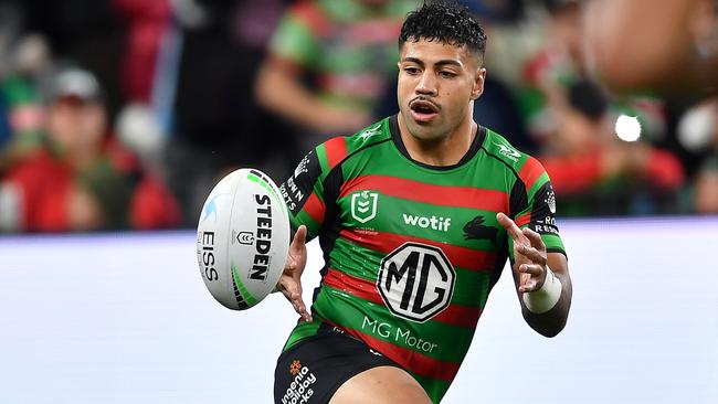 South Sydney’s Hame Sele has established himself as a frontline NRL starting prop. Picture: NRL Photos