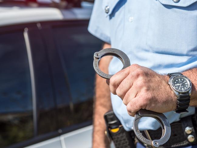 NSW police Handcuffs arrest. 07 October 2016