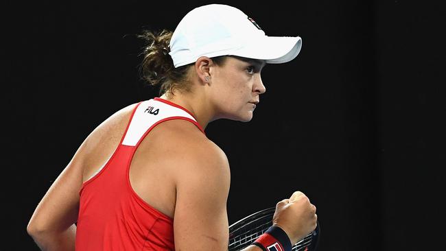 Ashleigh Barty pushed aside her opponent’s antics to advance.