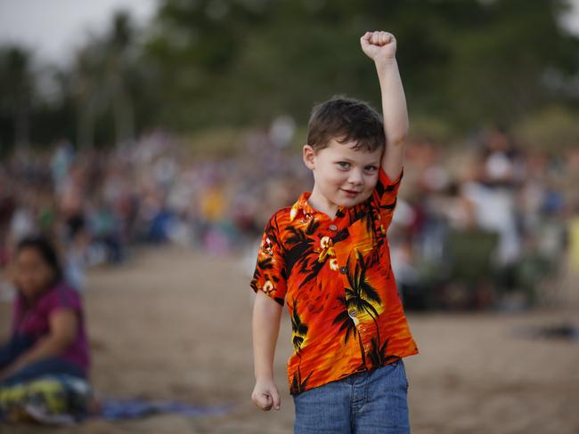 Zavier Ra, 4, reckons Territory Day rocks. Picture: Glenn Campbell