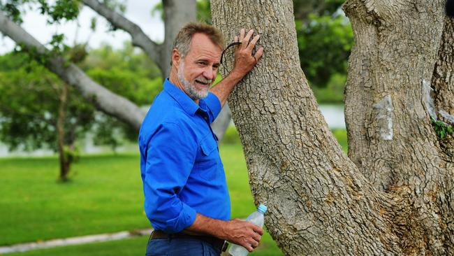 Indigenous Affairs Minister Nigel Scullion is seen at East Point in Darwin on Saturday, January 26, 2019. He has become the third minister to quit politics this week Picture: Keri Megelus