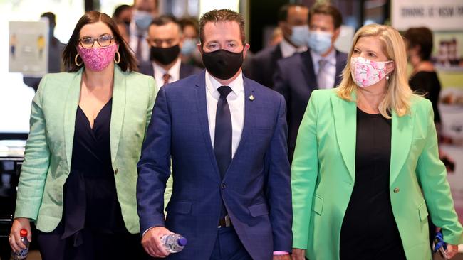 Paul Toole walks out of the Nationals Party meeting as the new leader. NSW State Parliament. Picture: NCA NewsWire / Damian Shaw