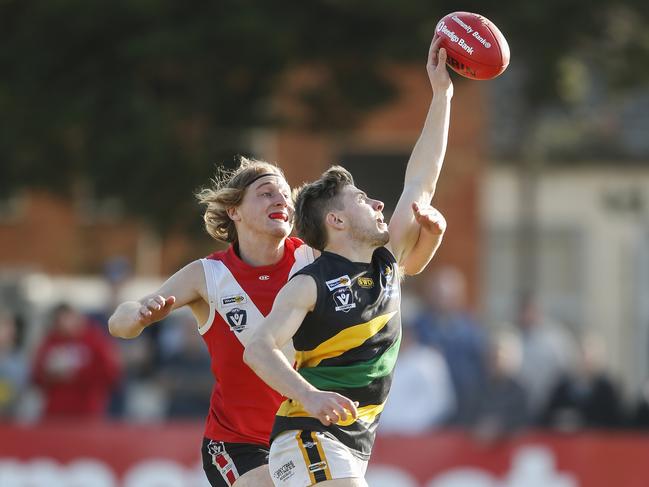 Dromana’s Sam Fowler is always dangerous near goals. Picture: Valeriu Campan