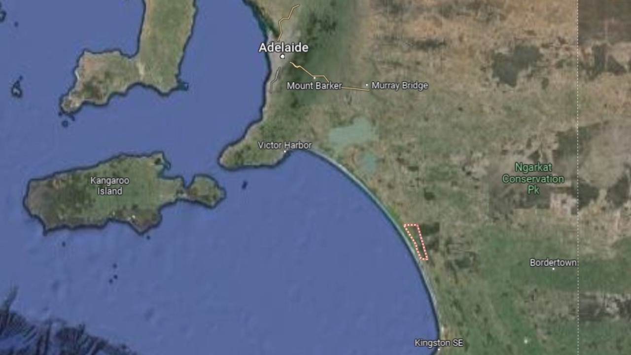 Salt Creek is about 210km southeast of Adelaide in South Australia. Picture: Google Maps
