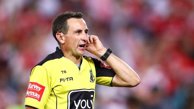 The NRL will not return to one referee. Photo by Mark Kolbe/Getty Images.