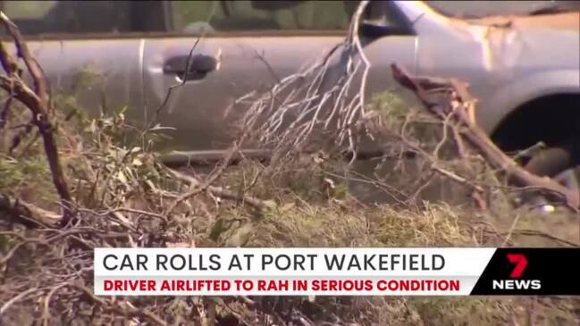 Serious crash at Port Wakefield (7NEWS)